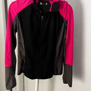 Xersion Full-Zip Active Jacket – Pink/Black/Grey – Size S